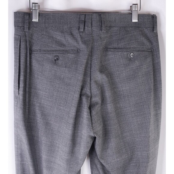 Calvin Klein SLIM Mens 40R Gray Plaid Wool 2-Pcs Suit With Dress Pants 32X27 - Picture 16 of 16